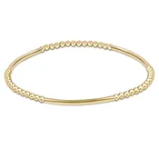 Bliss Bar Gold Pattern 2.5mm Bead Bracelet - Gold