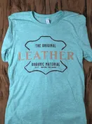 DG LeatherCraft “Leather” Graphic T-Shirt -Prism Mint
