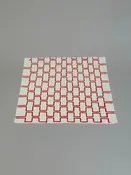 18" x 18" Red Graphism by Kayapo