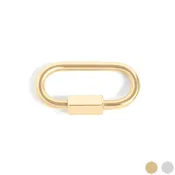 18K Gold PVD Classic Carabiner Charm Holder Clasp