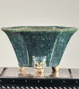 Glazed Hexagon Japanese Bonsai Pot by Shuho STJP1062