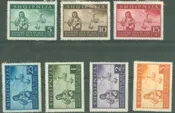 Albania  #B17-23 MINT NH  F – VF Gum skips Cat Value  $17.50