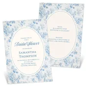 Blue Toile - Bridal Shower Invitation