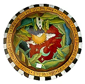 Checker Border Landscape Lazy Susan