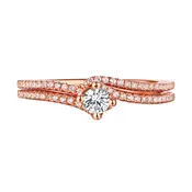 Beau Diamond Engagement Ring S201854A and Band Set S201854B