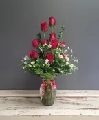 12 RED ROSE TALL