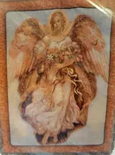 ANGEL WITH FLOWERS SYMPATHY AFGHAN