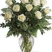 Dozen White Roses