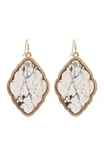 1.5 SEMIWOOD FISH HOOK QUATREFOIL EARRINGS