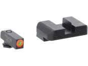 Ameriglo Protector Night Sight Set for Glock 17, 19, 22, 23, 24, 26, 27, 33, 34, 35, 37, 38, 39 Gen 1, 2, 3, 4 Tritium Green Front with Orange Outl...