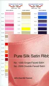 JKM 100% Silk Double Face Satin Sample Card