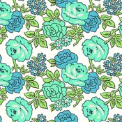 Riley Blake Flea Market Roses Wideback Blue