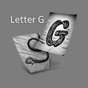 Black and White Letter G