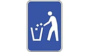 Litter Container Symbol Information Sign