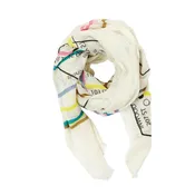 Subway Pattern Oversized Cashmere Silk Scarf - Bright Multi