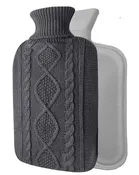 Hot Water Bottle with Knit Cover