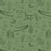 Lakefront Toile Green 3017 27684 777 By Wilmington Prints