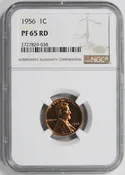 1956 Lincoln Penny NGC PF 65 RD