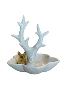 Ceramic Deer Antler Jewelry Holder Dish