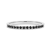 0.25 Ct Round Cut Diamond Prong Setting Black Diamond Eternity Ring