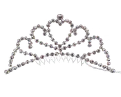 1 1/2" Silver Tiara with Clear Rhinestones (TS166)