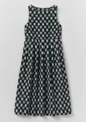 Aila Lore Ikat Cotton Dress | Indigo