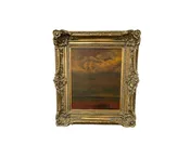 B. Ling, Untitled Abstract Painting, 20th Century, Oil on Canvas — White Barn Antiques