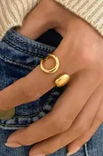 18K Gold Abstract Ring