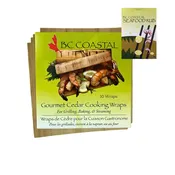 BC Coastal Grilling Cedar Grilling Wraps and Seafood Seasoning (10 Wraps)