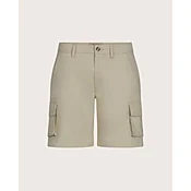 Bermuda in twill di cotone con tasche beige chiaro