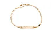 14k Gold Baby ID Bracelet Free Engraving