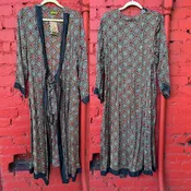 AJRAKH ROMANTIC WINTER PALETTE WRAP MAXI