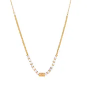 14K Chain Boho Necklace - White