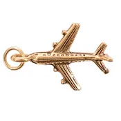 Airplane Charm,Gold
