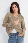 Collarless Moto Jacket