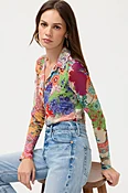 MESH BUTTON FRONT SHIRT