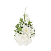 10" Peony, Calla Lily and Apple Blossom Bunch