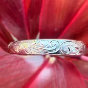Adjustable Hawaiian Scroll Heirloom Bangle