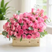 Blush Pink Rose Box Arrangement
