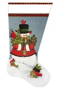 Acorn Snowman Stocking