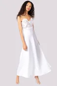 Alessandra Linen And Lace Cocktail Dress