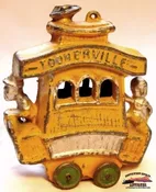 Early 1922 Slush Cast Iron "Toonerville Trolley" Toy
