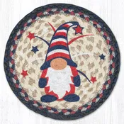 10" Patriotic Gnome Jute Trivet