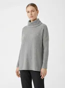 100% Cashmere Loose Fit Turtleneck