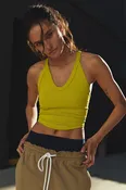 All Clear V Neck Cami - Honeydew