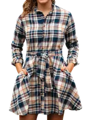 Acorn Harvest Flannel Dress