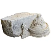 16th C. carved stone capital cofffee table