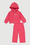 Baby Girls 12-24M Rhinestone Cherry Graphic Sweatshirt and Wide Leg Sweatpants