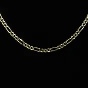 14k Yellow Gold Figaro Link Chain Necklace – 17″