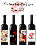 FREE PRINTABLE VALENTINE'S DAY WINE LABELS